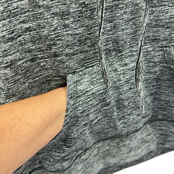 Balance Collection Cowl Neck Long Sleeve Thumb Hole Kangaroo Pocket Shirt Small - Picture 8 of 13